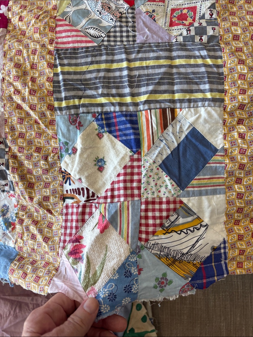 Patchwork quilt top - Picture 2 of 14